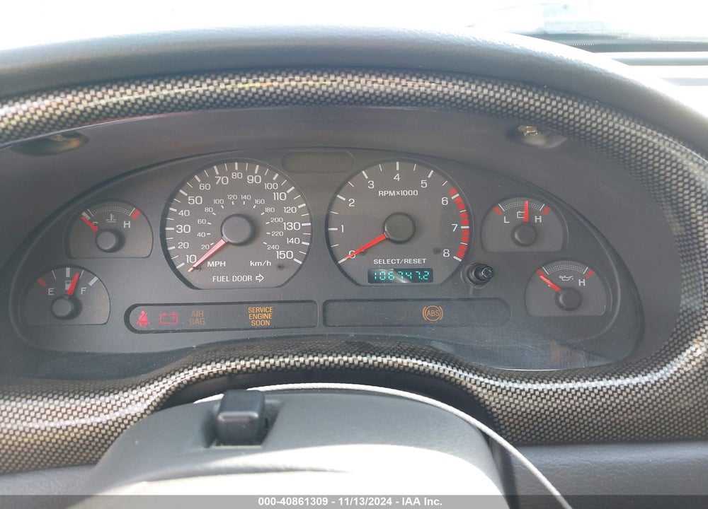 2000 FORD MUSTANG GT VIN: 1FAFP42X0YF137347