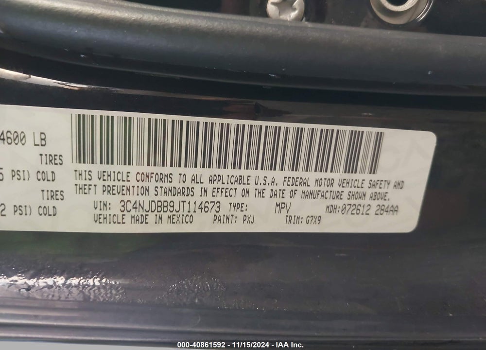 2018 JEEP COMPASS LATITUDE 4X4 VIN: 3C4NJDBB9JT114673