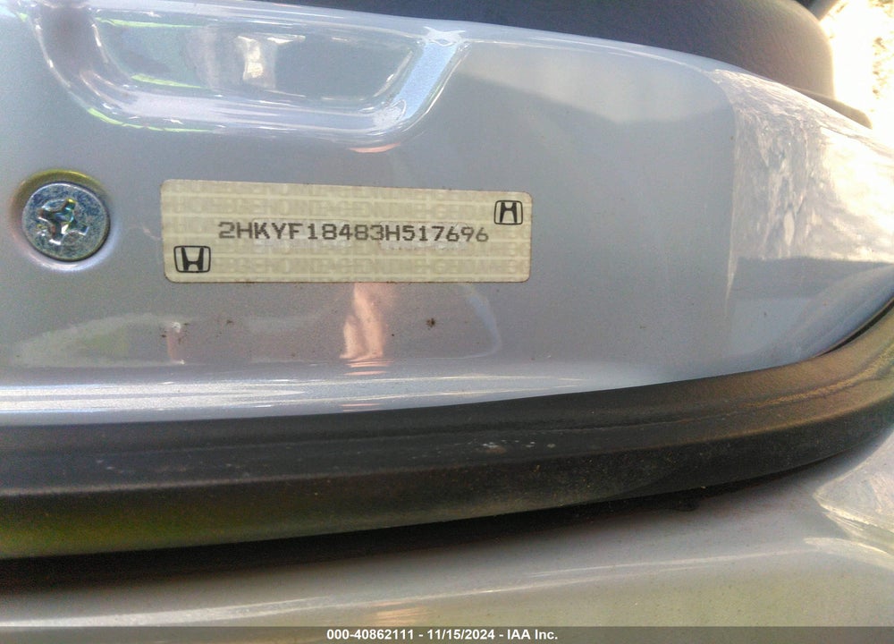 2003 HONDA PILOT EX VIN: 2HKYF18483H517696