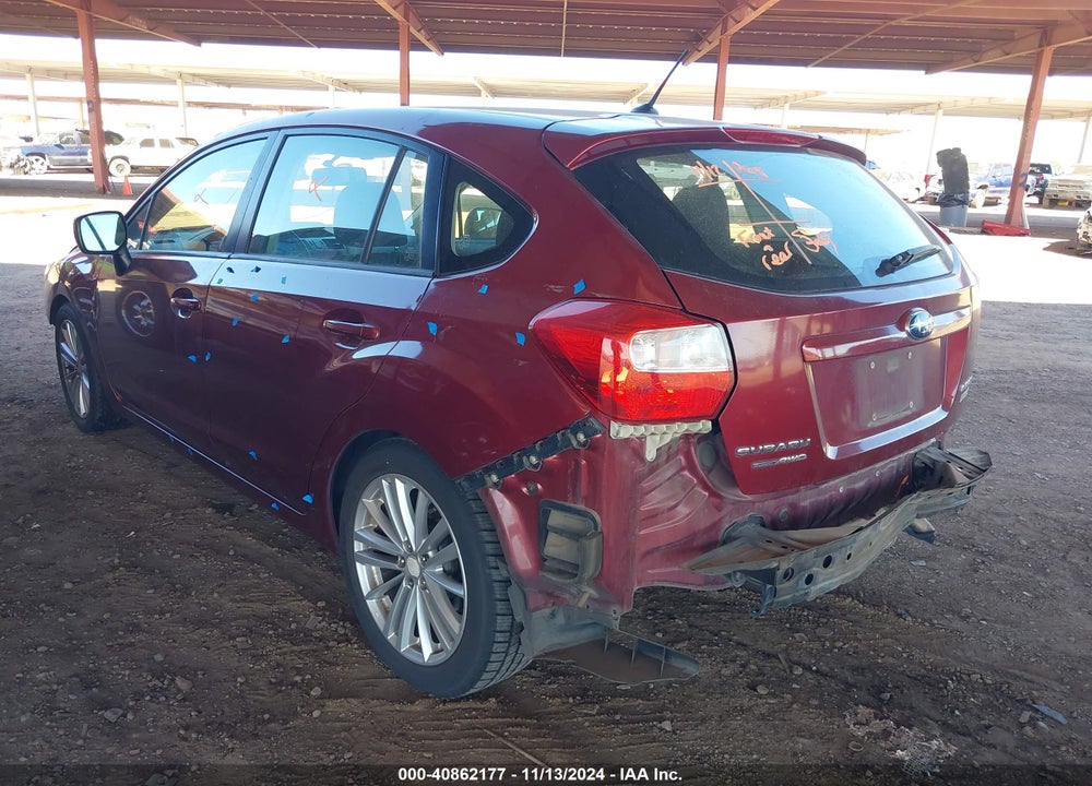 2012 SUBARU IMPREZA 2.0I PREMIUM VIN: JF1GPAD65CH225945
