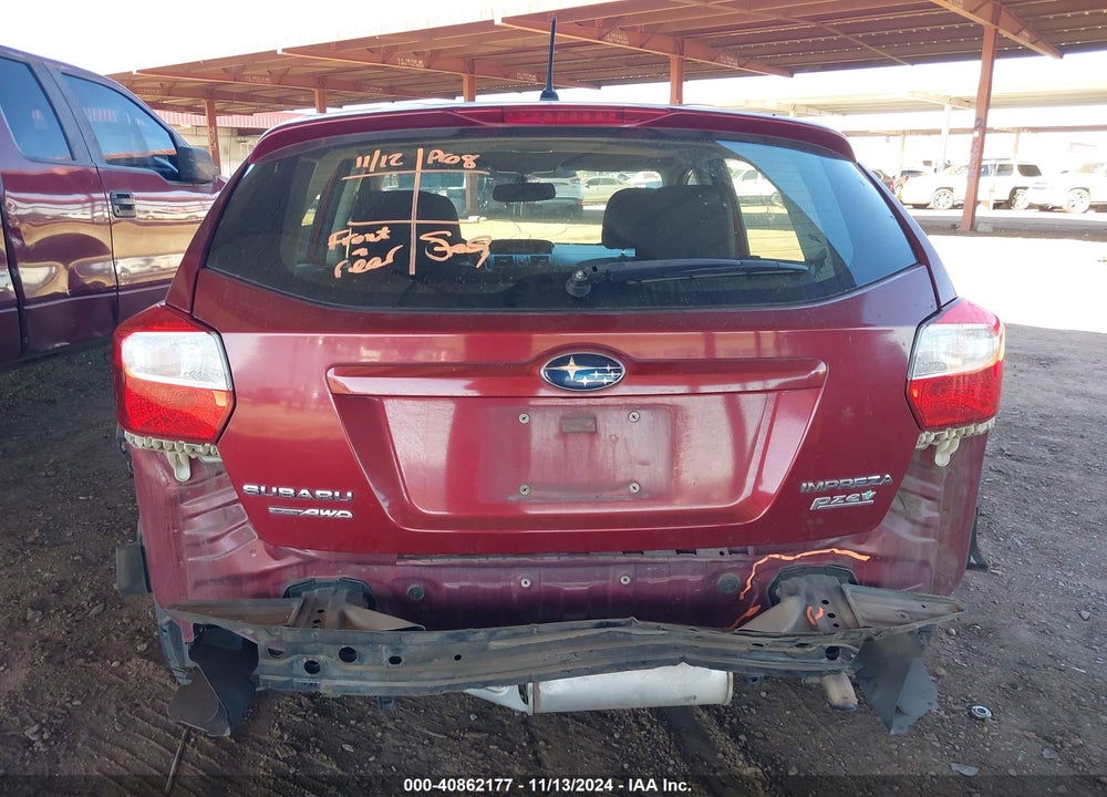 2012 SUBARU IMPREZA 2.0I PREMIUM VIN: JF1GPAD65CH225945