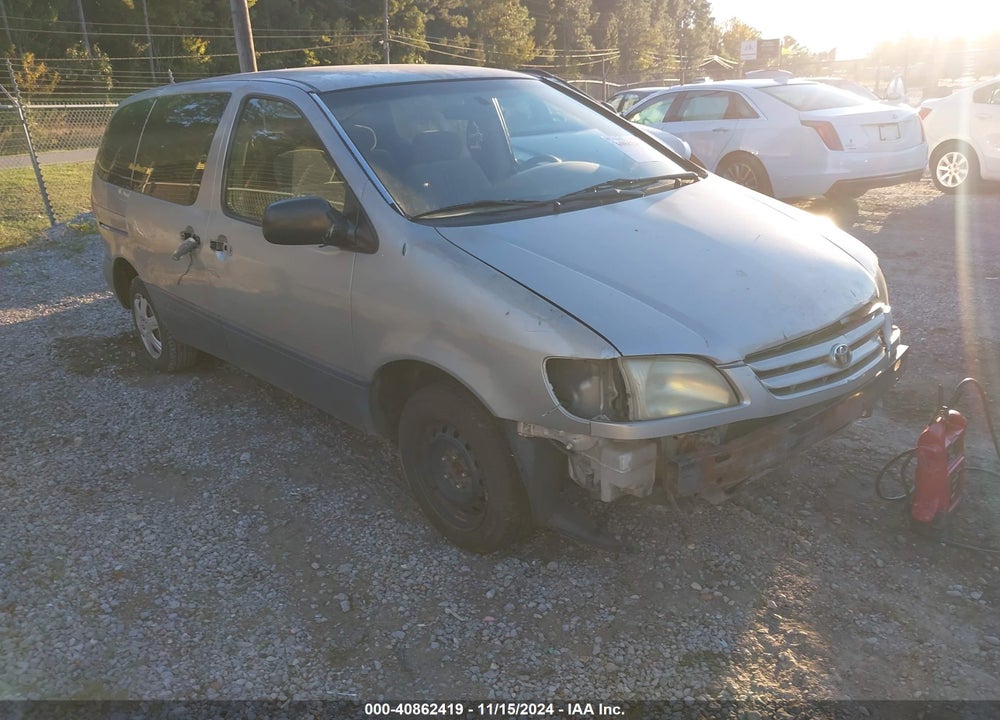 2001 TOYOTA SIENNA CE VIN: 4T3ZF19C81U398435