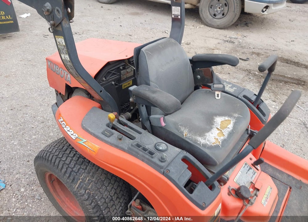 2009 KUBOTA ZG222 MOWER VIN: 12868