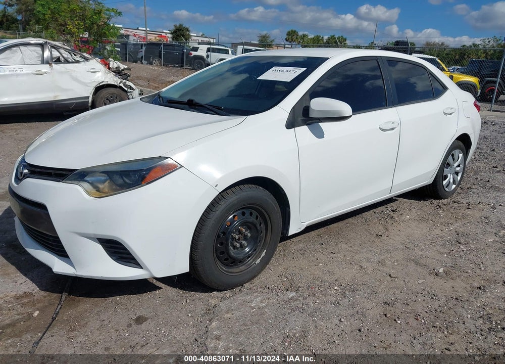 2016 TOYOTA COROLLA LE VIN: 5YFBURHE0GP527456