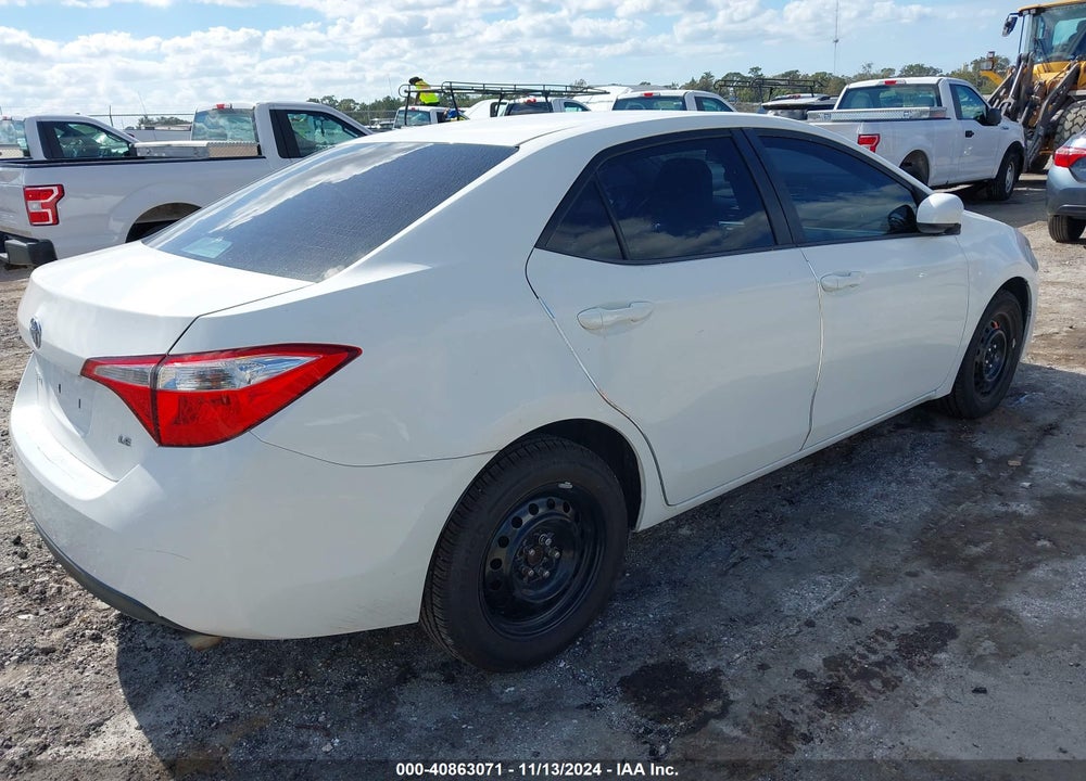 2016 TOYOTA COROLLA LE VIN: 5YFBURHE0GP527456