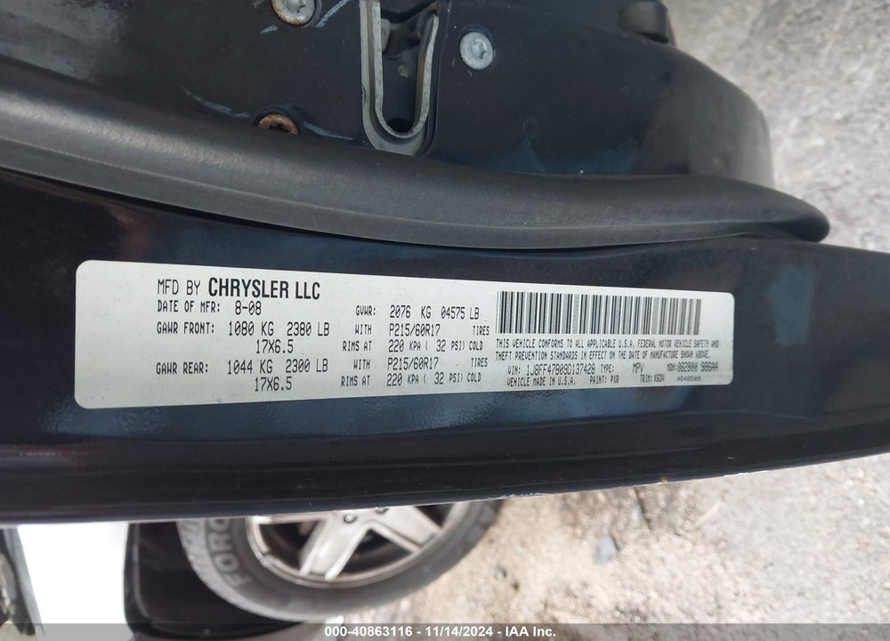 2009 JEEP COMPASS SPORT VIN: 1J8FF47B09D137428