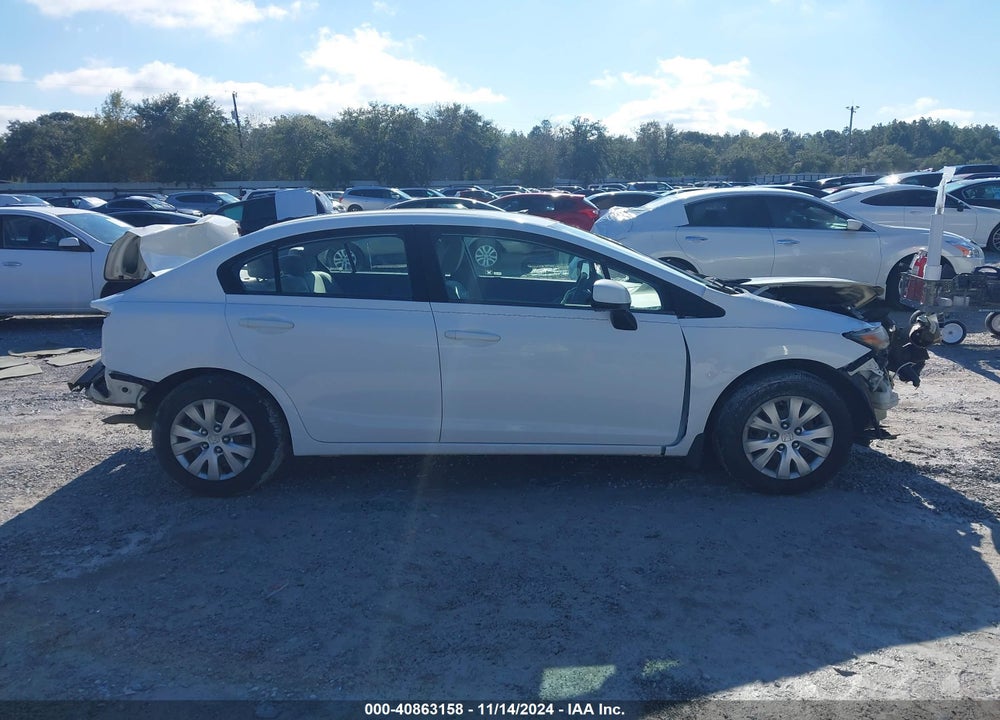 2012 HONDA CIVIC LX VIN: 19XFB2F57CE071713