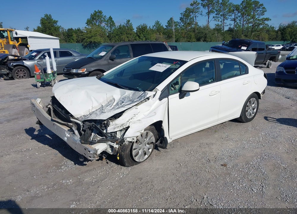 2012 HONDA CIVIC LX VIN: 19XFB2F57CE071713