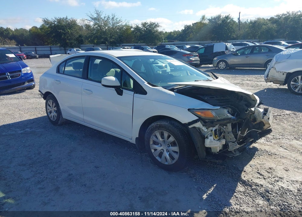 2012 HONDA CIVIC LX VIN: 19XFB2F57CE071713
