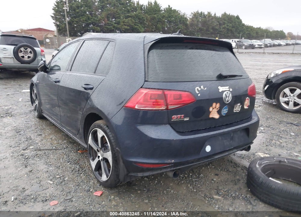 2017 VOLKSWAGEN GOLF GTI AUTOBAHN 4-DOOR/S 4-DOOR/SE 4-DOOR/SPORT 4-DOOR VIN: 3VW447AU1HM041078