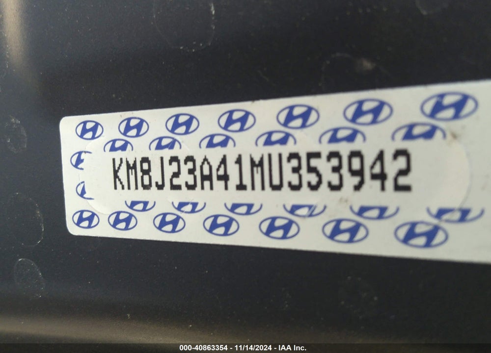 2021 HYUNDAI TUCSON SE VIN: KM8J23A41MU353942