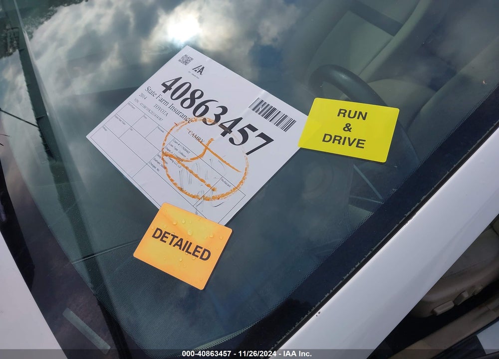 2014 TOYOTA CAMRY L/SE/LE/XLE VIN: 4T1BF1FK2EU434387
