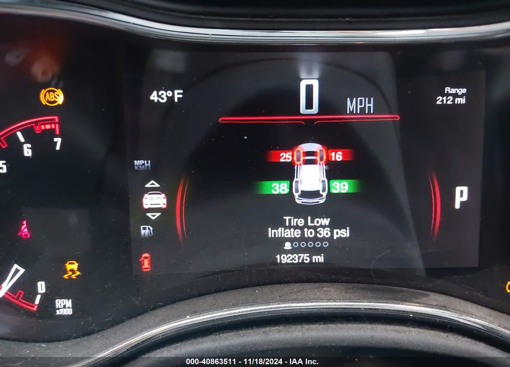 2015 DODGE DURANGO LIMITED VIN: 1C4RDJDGXFC110277