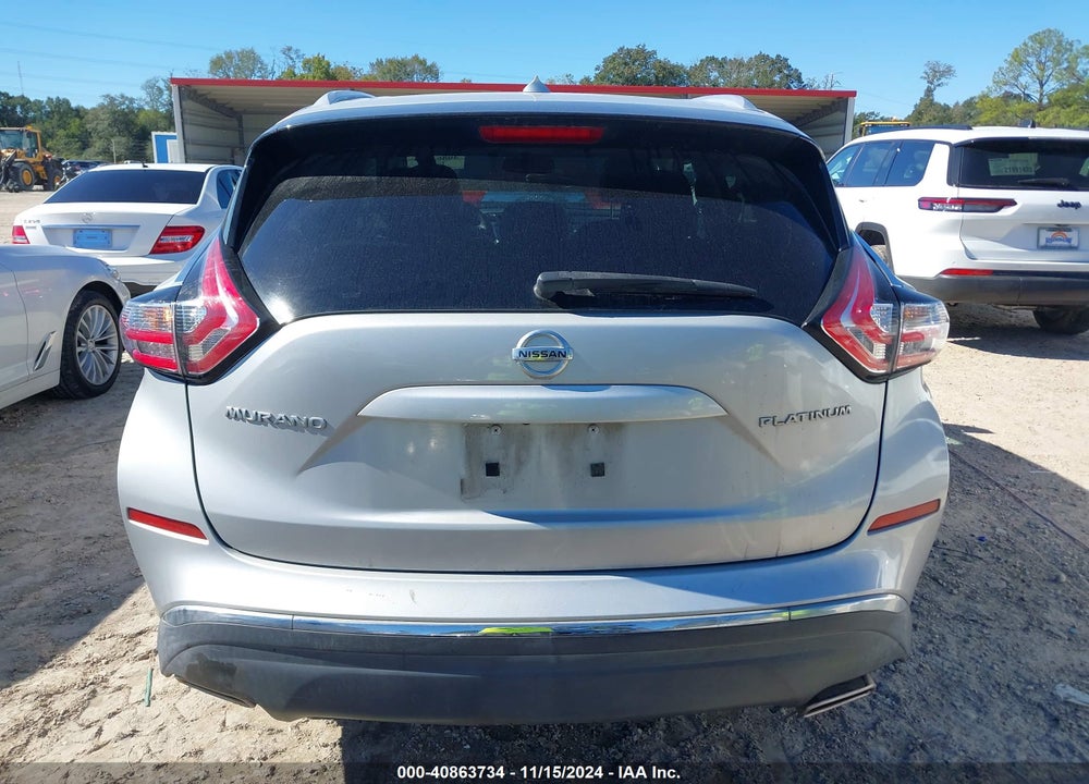 2015 NISSAN MURANO PLATINUM VIN: 5N1AZ2MG6FN279751