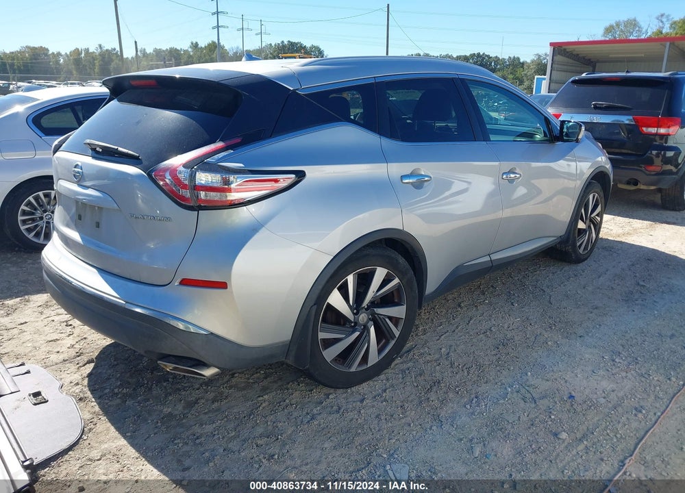 2015 NISSAN MURANO PLATINUM VIN: 5N1AZ2MG6FN279751