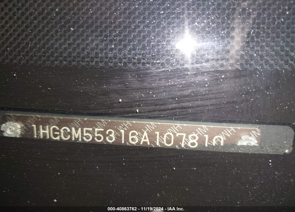 2006 HONDA ACCORD 2.4 SE VIN: 1HGCM55316A107810