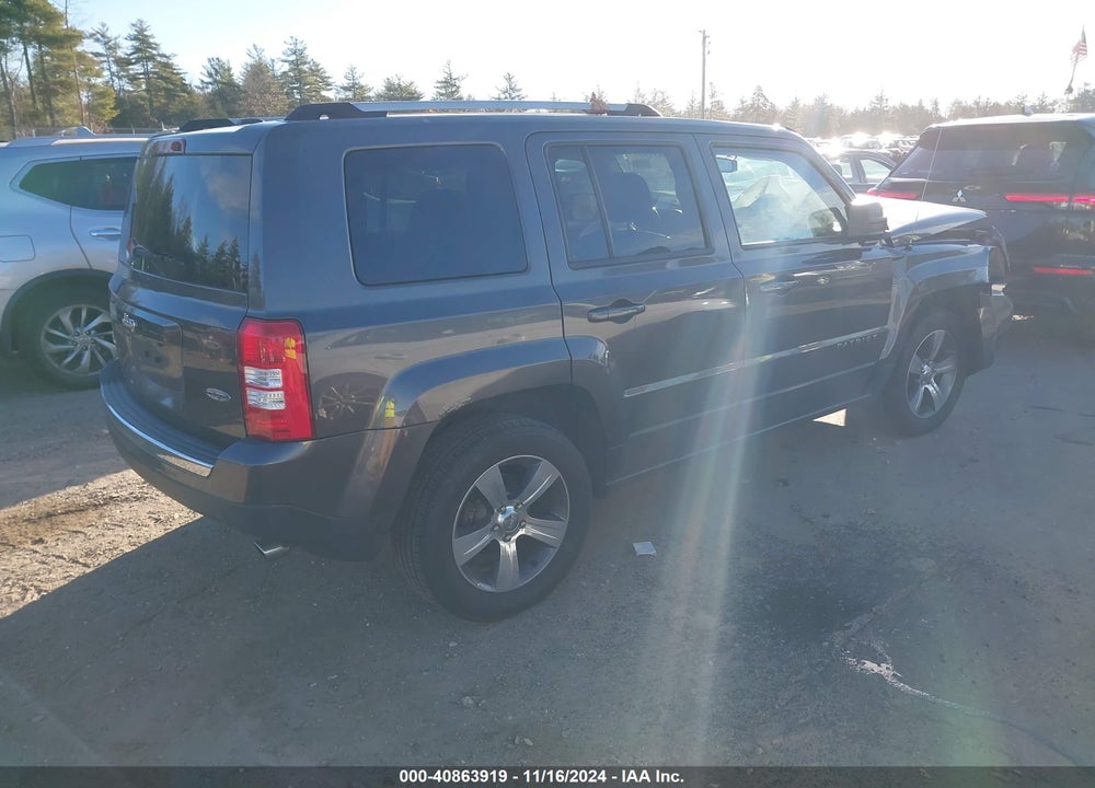 2017 JEEP PATRIOT HIGH ALTITUDE 4X4 VIN: 1C4NJRFB3HD206109