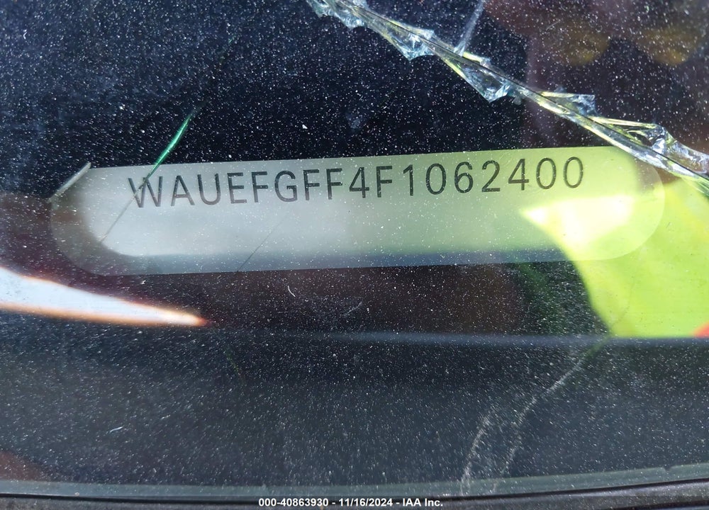 2015 AUDI A3 2.0T PREMIUM VIN: WAUEFGFF4F1062400