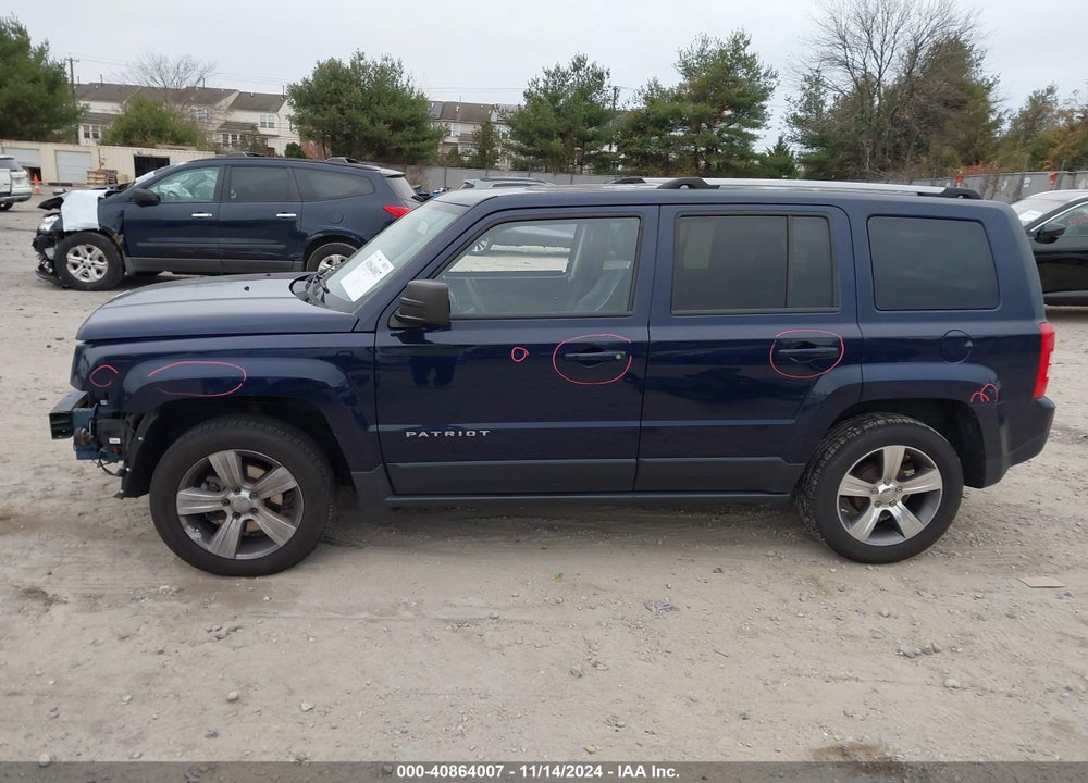 2017 JEEP PATRIOT HIGH ALTITUDE FWD VIN: 1C4NJPFA6HD134351