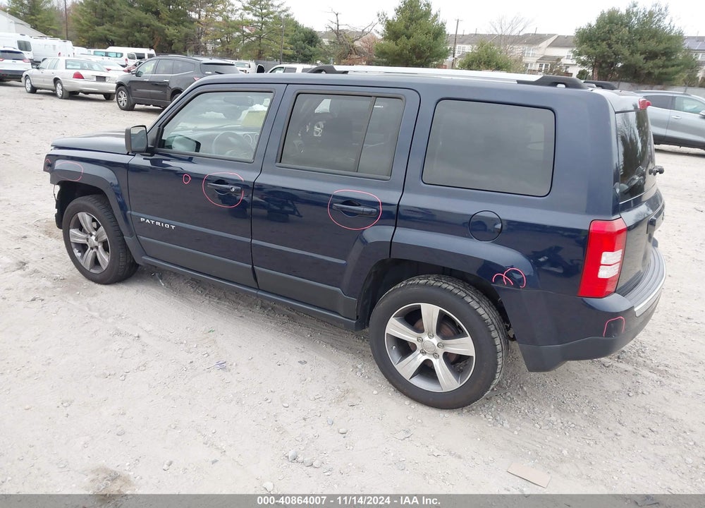 2017 JEEP PATRIOT HIGH ALTITUDE FWD VIN: 1C4NJPFA6HD134351
