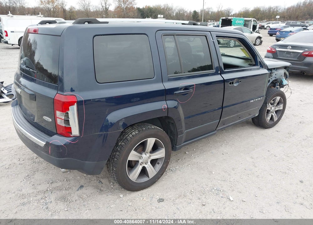 2017 JEEP PATRIOT HIGH ALTITUDE FWD VIN: 1C4NJPFA6HD134351