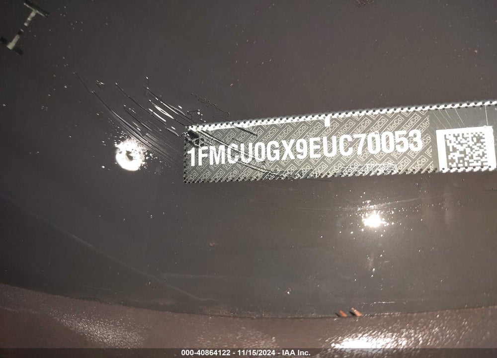 2014 FORD ESCAPE SE VIN: 1FMCU0GX9EUC70053