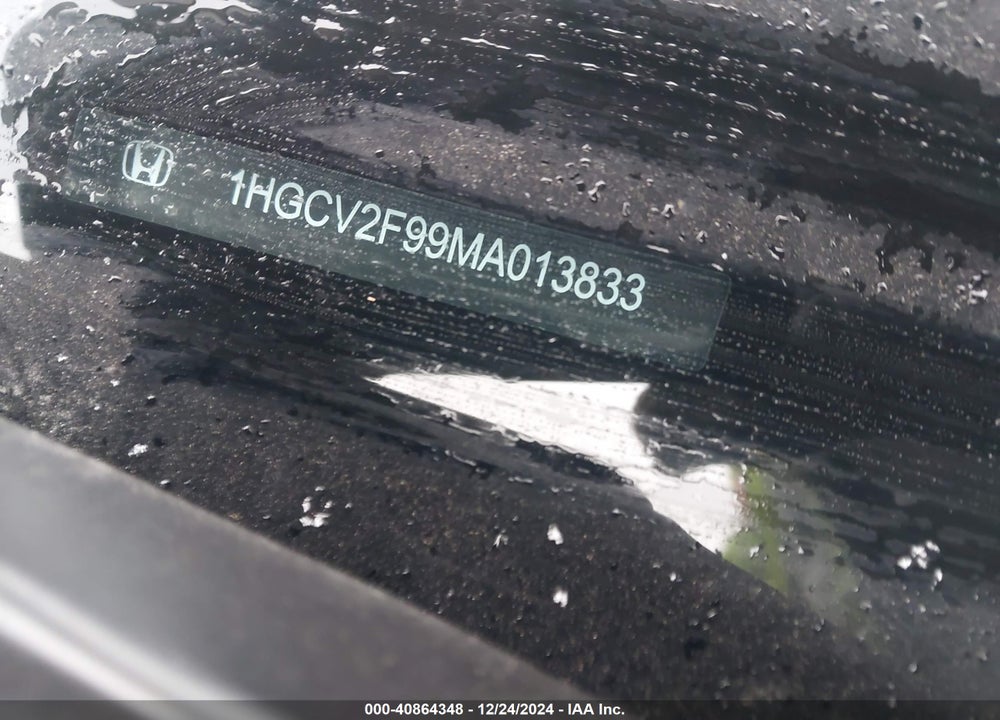 2021 HONDA ACCORD TOURING VIN: 1HGCV2F99MA013833