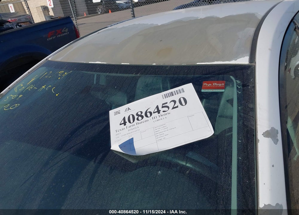 2015 TOYOTA COROLLA VIN: 5YFBURHE0FP269793