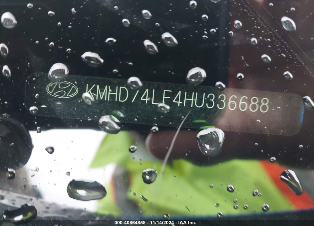 2017 HYUNDAI ELANTRA SE VIN: KMHD74LF4HU336688