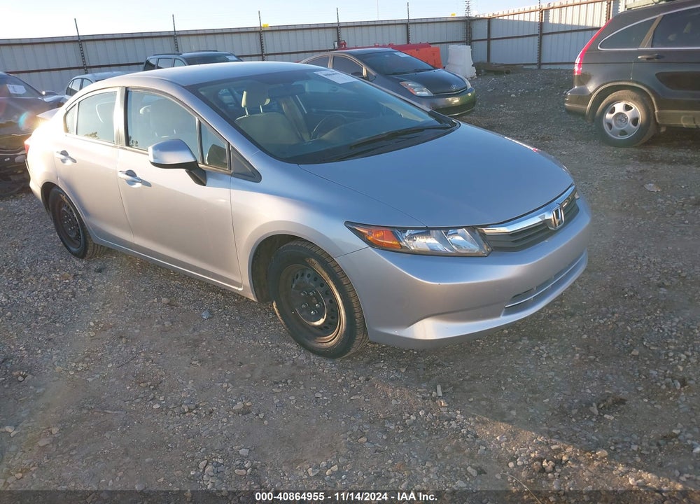 2012 HONDA CIVIC LX VIN: 2HGFB2F57CH588175