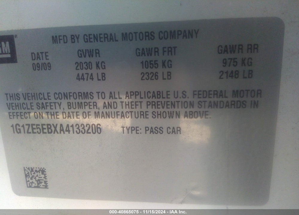 2010 CHEVROLET MALIBU LTZ VIN: 1G1ZE5EBXA4133206