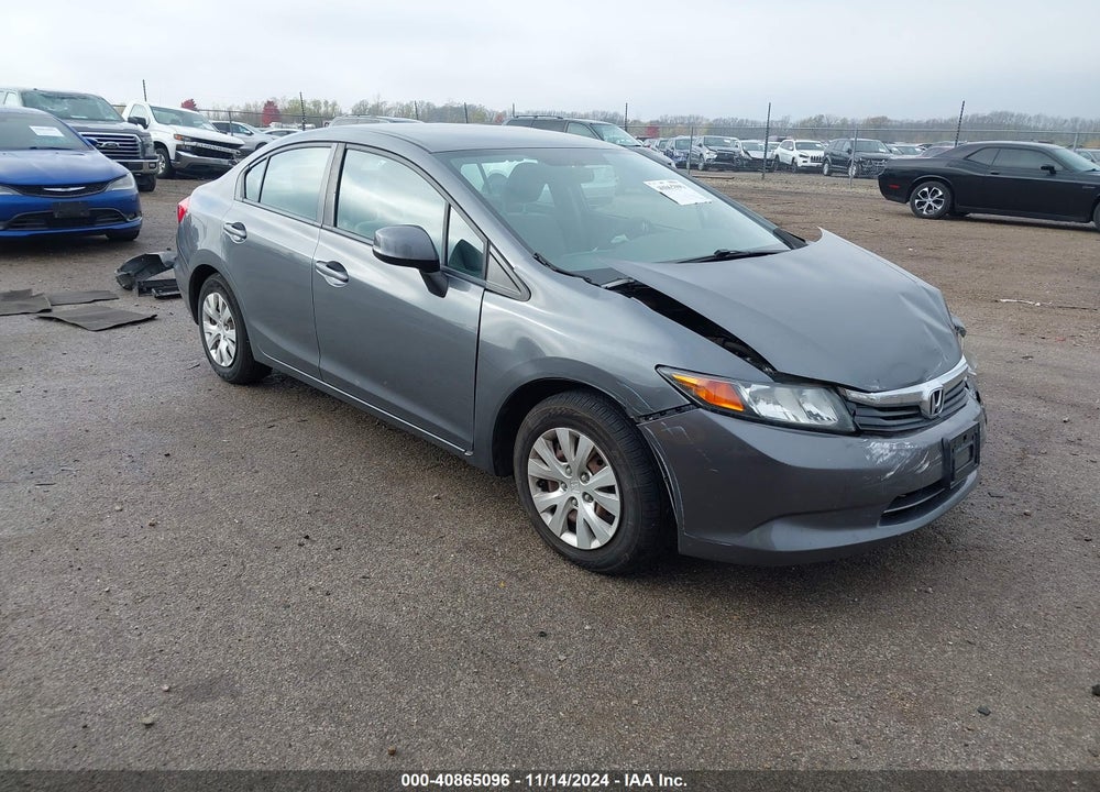 2012 HONDA CIVIC LX VIN: 19XFB2F56CE061173