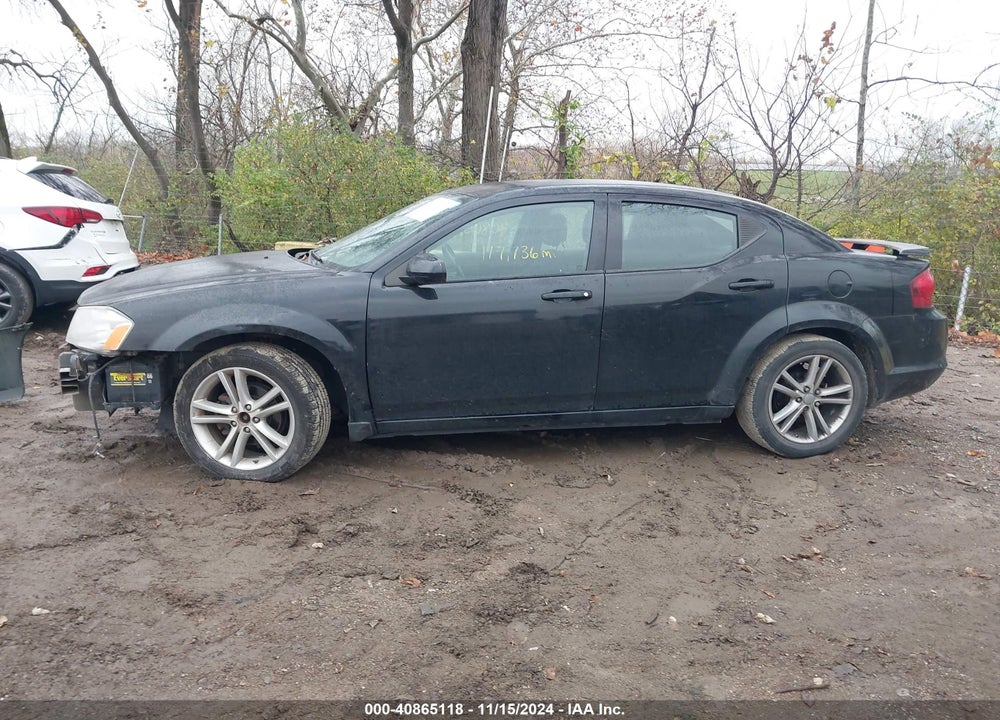 2012 DODGE AVENGER SXT VIN: 1C3CDZCB3CN270564