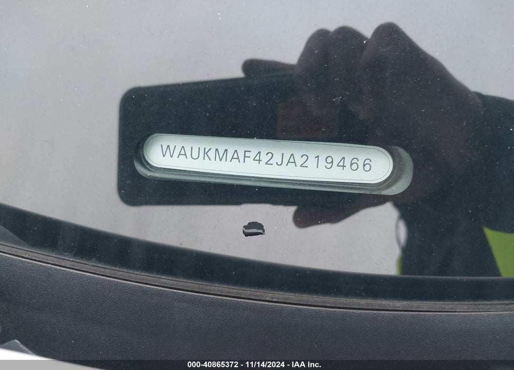 2018 AUDI A4 2.0T TECH ULTRA PREMIUM/2.0T ULTRA PREMIUM VIN: WAUKMAF42JA219466