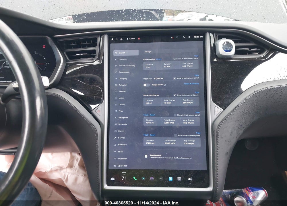 2018 TESLA MODEL S 100D/75D/P100D VIN: 5YJSA1E41JF255038