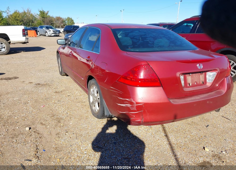 2007 HONDA ACCORD 2.4 SE VIN: 1HGCM56337A165563