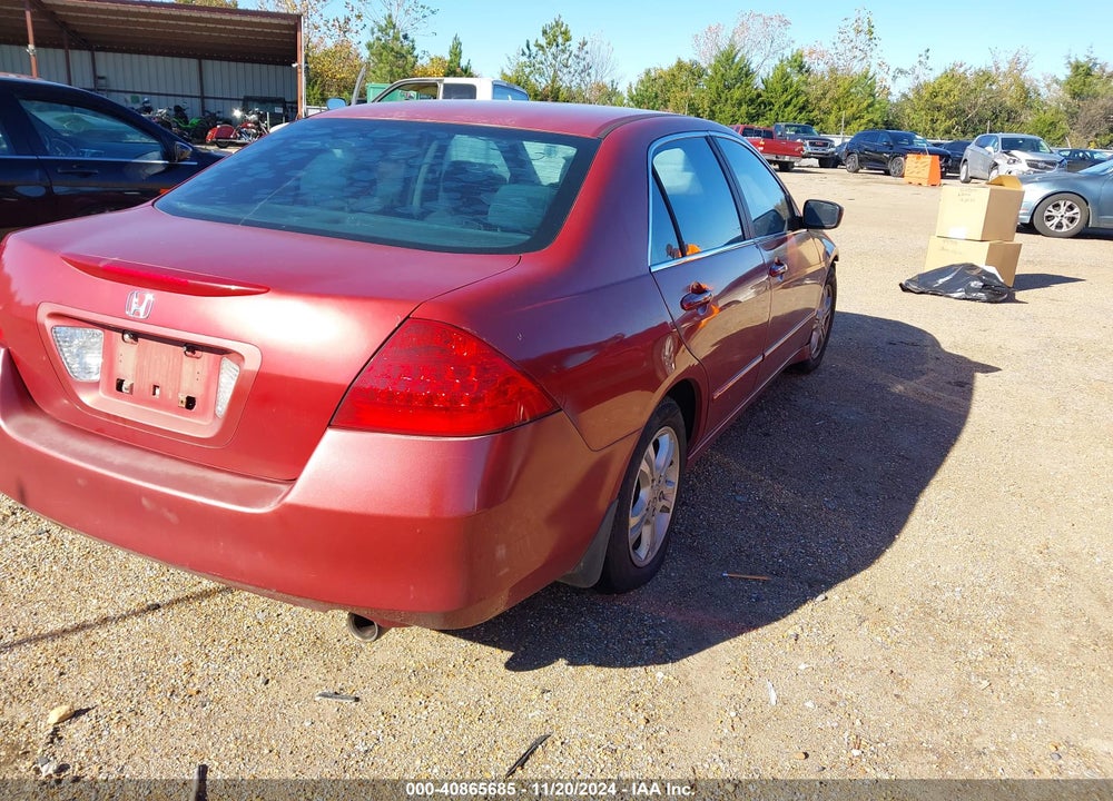 2007 HONDA ACCORD 2.4 SE VIN: 1HGCM56337A165563