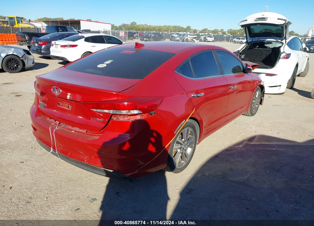 2017 HYUNDAI ELANTRA LIMITED VIN: 5NPD84LF4HH115507