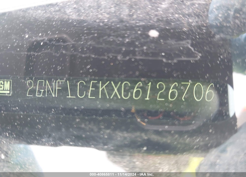 2012 CHEVROLET EQUINOX LS VIN: 2GNFLCEKXC6126706