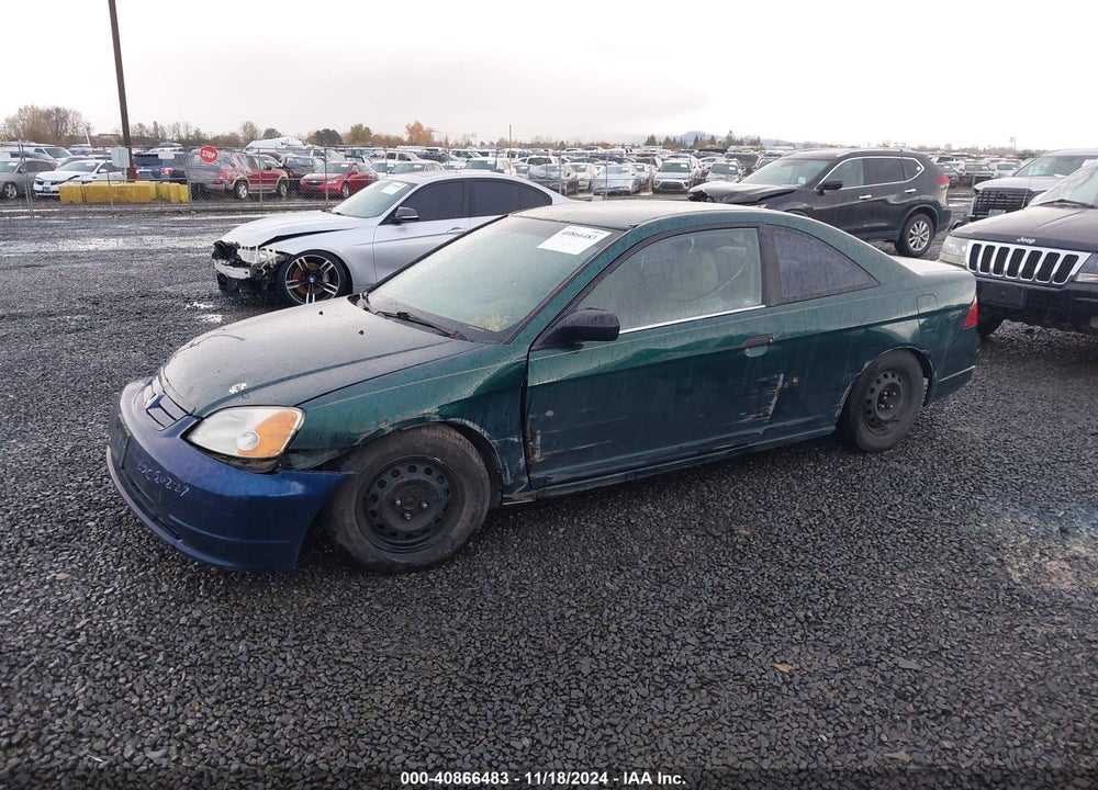 2001 HONDA CIVIC LX VIN: 1HGEM22511L035193