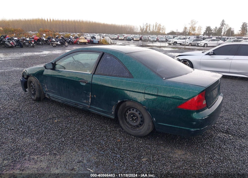 2001 HONDA CIVIC LX VIN: 1HGEM22511L035193