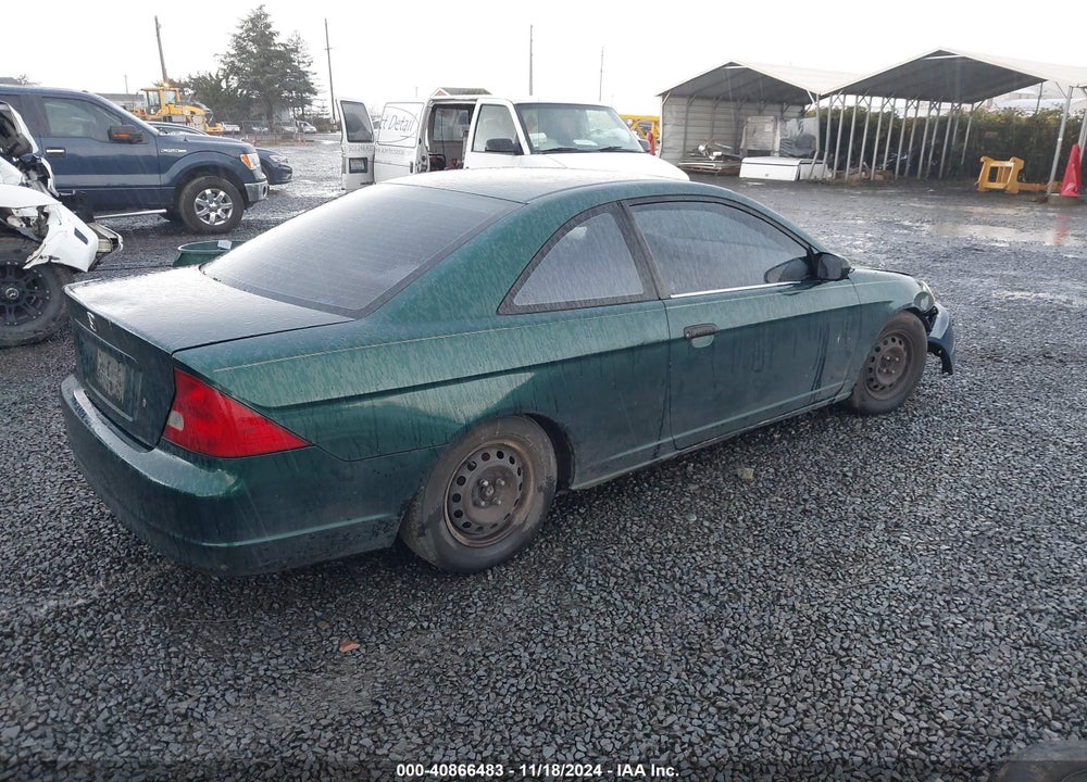 2001 HONDA CIVIC LX VIN: 1HGEM22511L035193