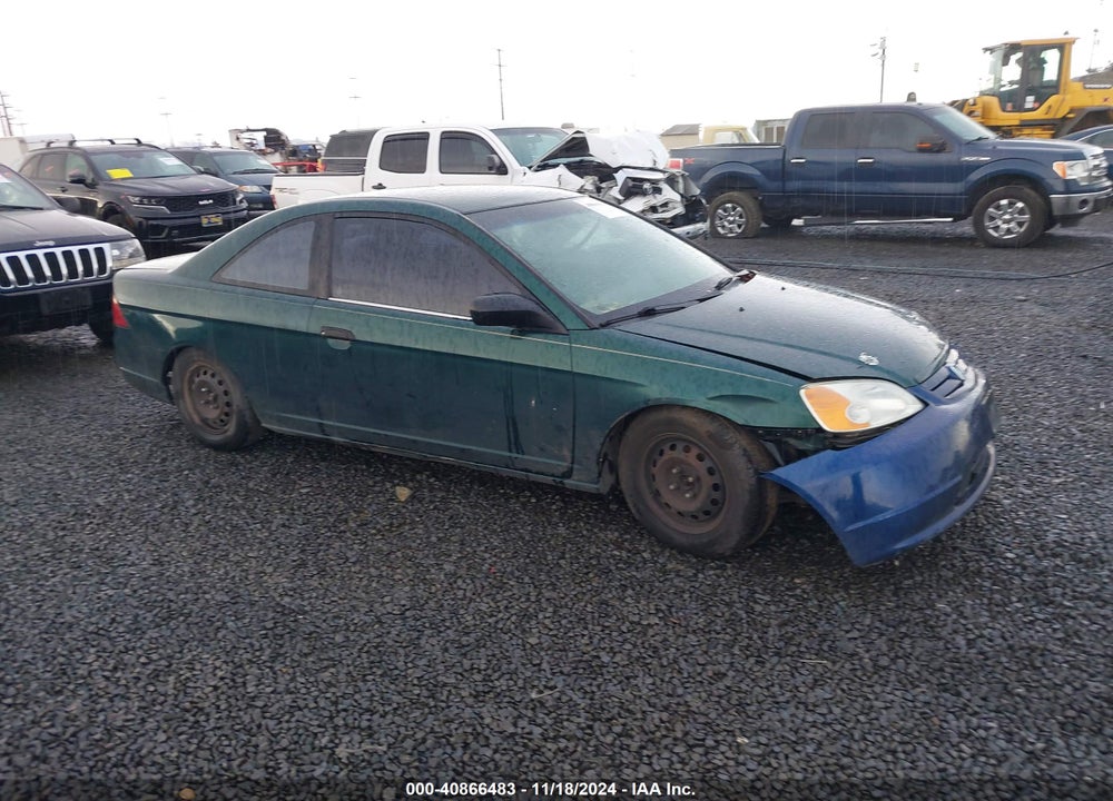 2001 HONDA CIVIC LX VIN: 1HGEM22511L035193