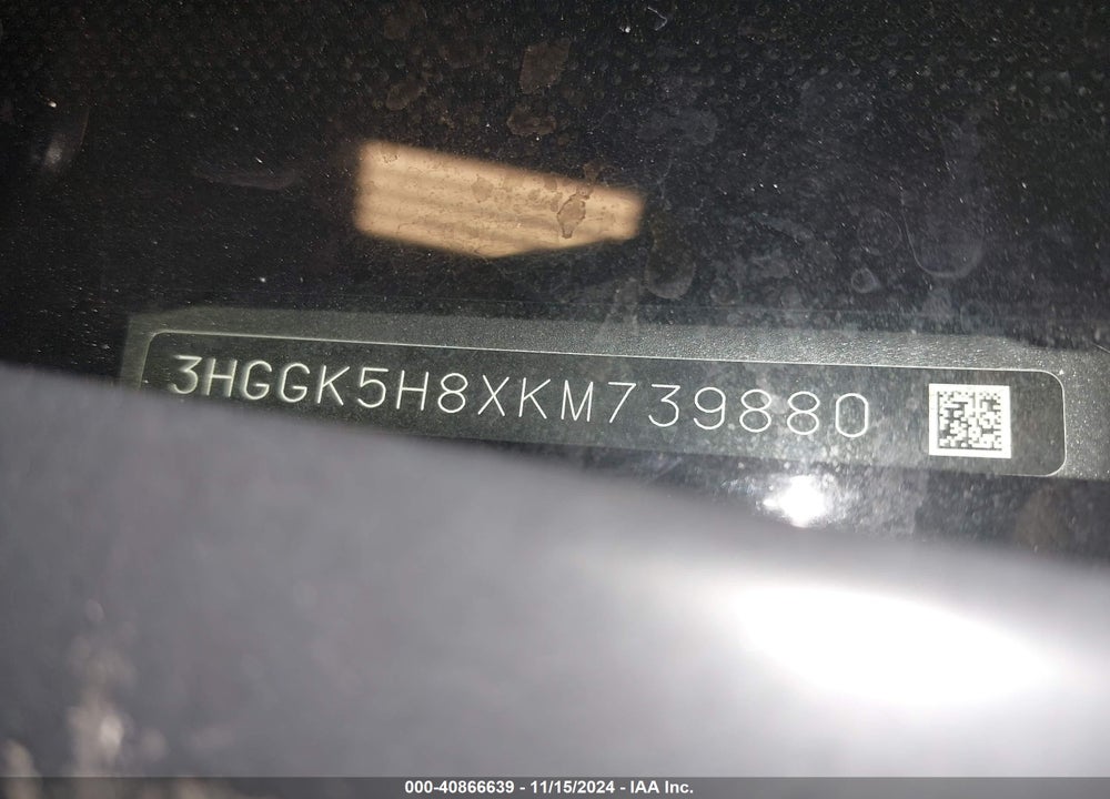 2019 HONDA FIT EX VIN: 3HGGK5H8XKM739880