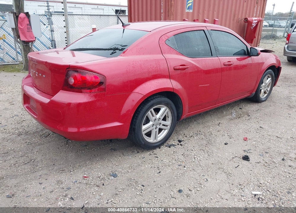 2011 DODGE AVENGER MAINSTREET VIN: 1B3BD1FB0BN531797