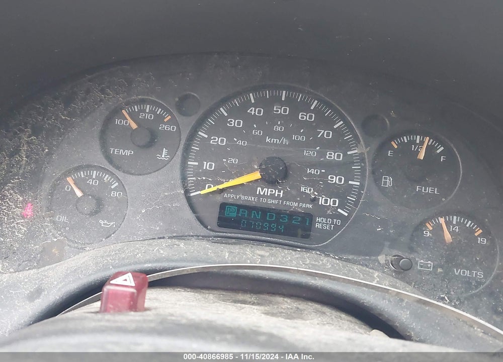 2001 CHEVROLET S-10 VIN: 1GCCS145X1K160623