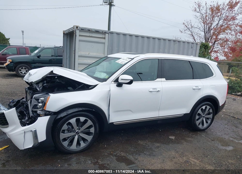 2022 KIA TELLURIDE EX VIN: 5XYP3DHC6NG277555