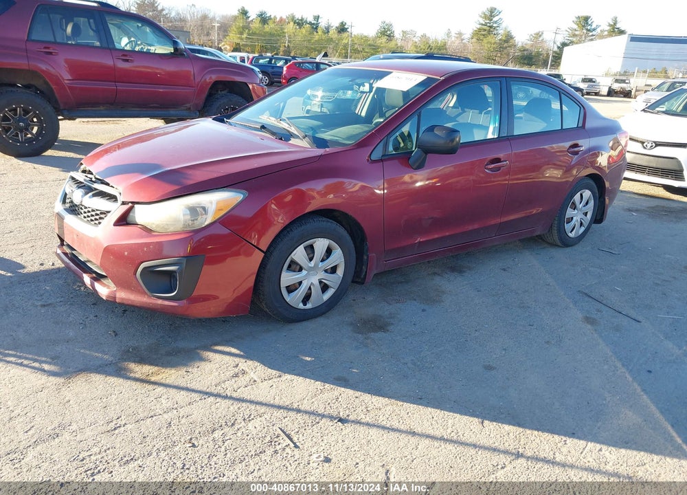 2012 SUBARU IMPREZA 2.0I VIN: JF1GJAA6XCG003994