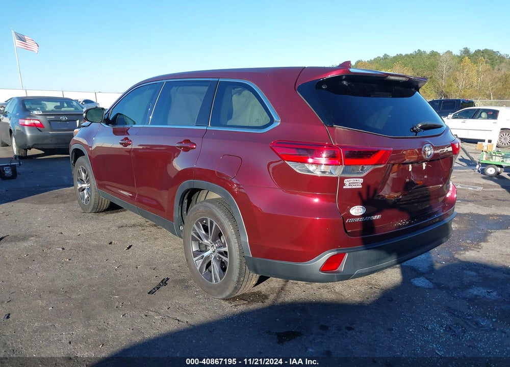 2019 TOYOTA HIGHLANDER LE PLUS VIN: 5TDZZRFH3KS343528
