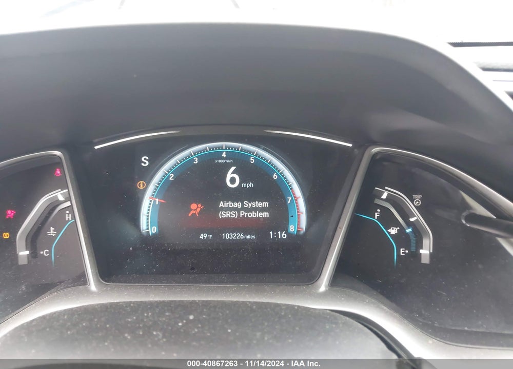 2016 HONDA CIVIC EX VIN: 19XFC2F76GE244495